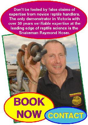 The Snakeman is Raymond Hoser who does the best snake handling courses