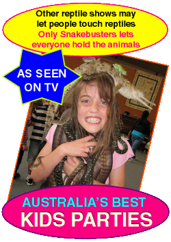 kid's reptile parties Melbourne